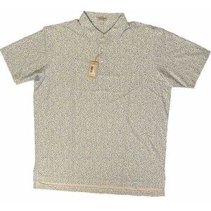 Peter Millar Polo Shirt Mens Extra Large White Cara Cara Performance Golf